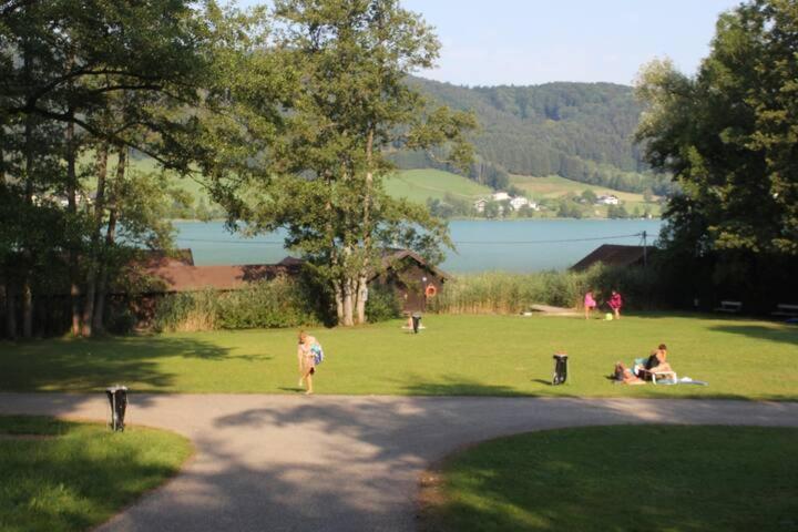 Wunderschoene Ferienwohnung Mit Seeblick Zell am Moos Extérieur photo